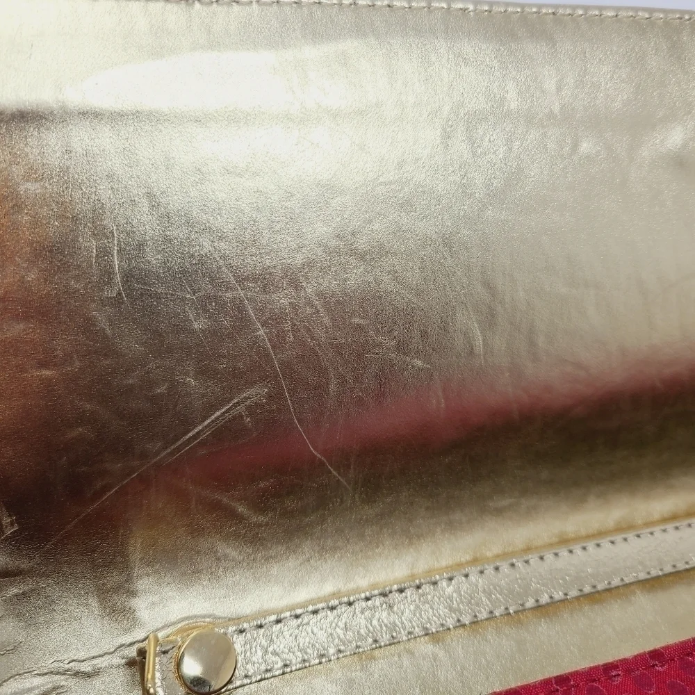 Timothy Hitsman | Vintage Multicolor Large Striped Rectangular Shaped Clutch Bag